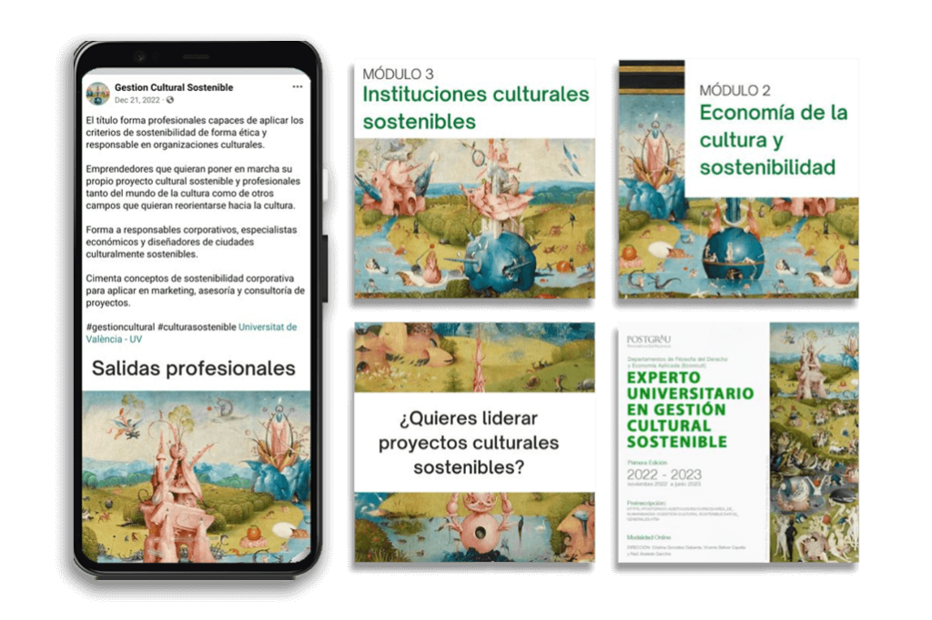 Redes sociales Experto Universitario en Gestión Cultural Sostenible de la Universitat de València