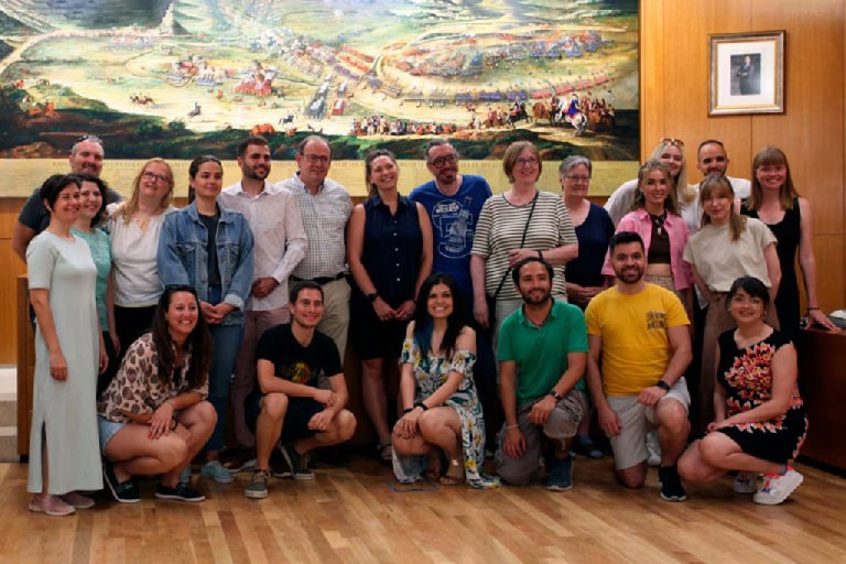 Participantes del taller AnimaODS 2022 en el Ayuntamiento de Almansa